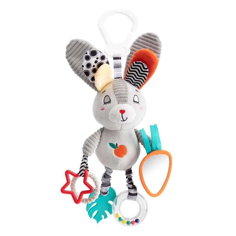 Baby Rattles Mobiles Cartoon Animal Bell Toy Kids Early Education Sensory Development Hand Grip Rabbit Penguin Rattles Toys Gift