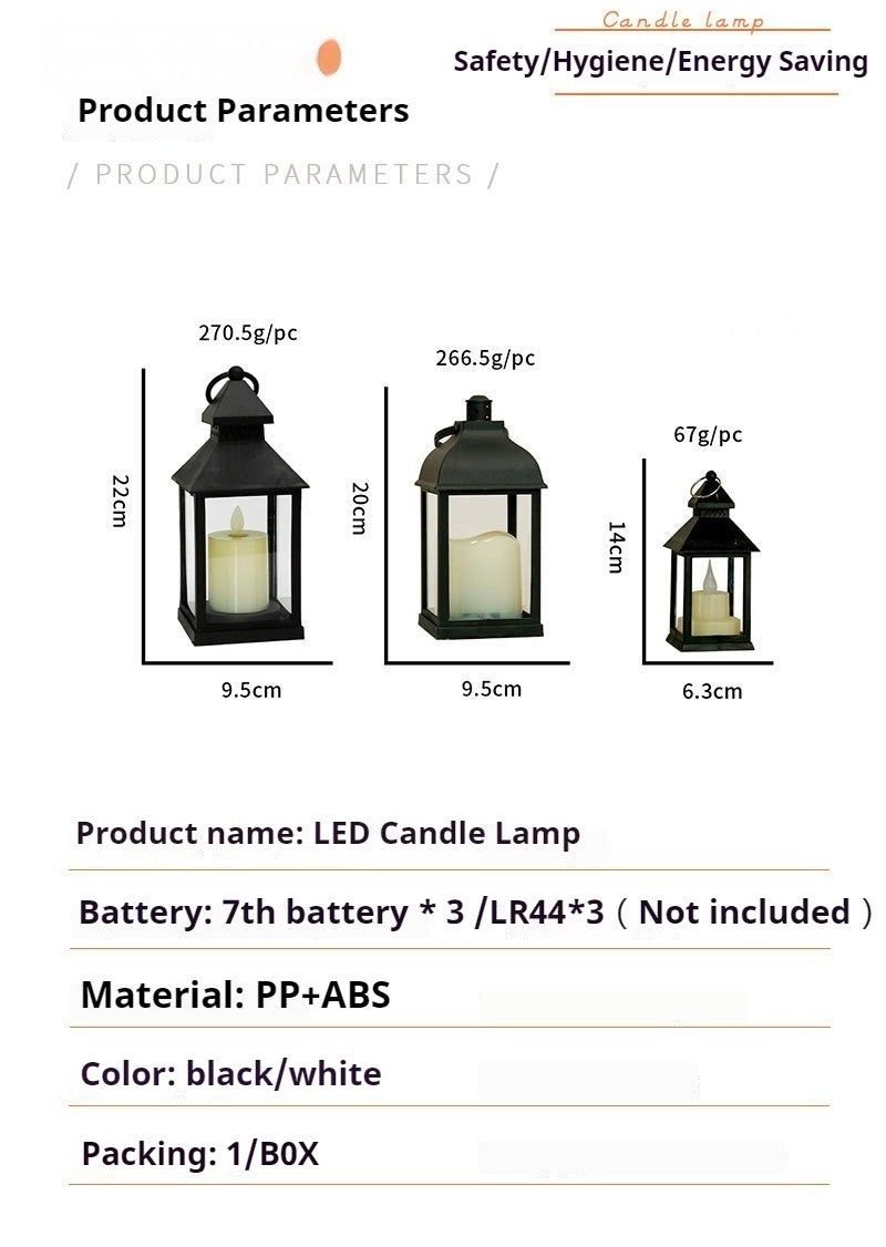 Portable LED Candle Lamps Camping Horse Tent Lanterns Outdoor Garden Desk Holiday Atmosphere Retro Night Light Decorative Lamps
