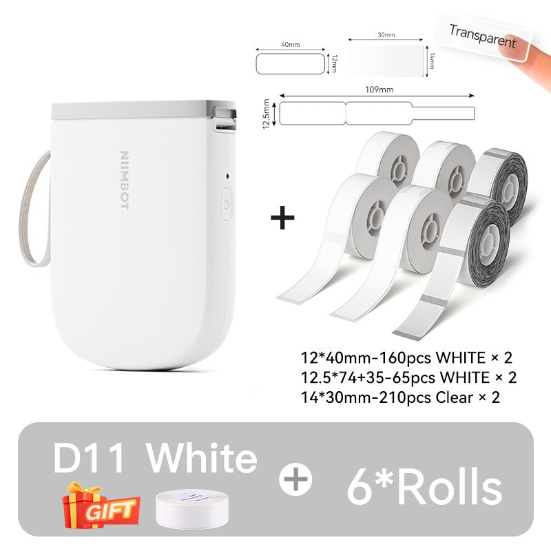 NIIMBOT D11 New Version Label Printer Mini Portable 300DPI Bluetooth Wireless Label Maker Name Tag Kitchen Sticker PrintingMaker