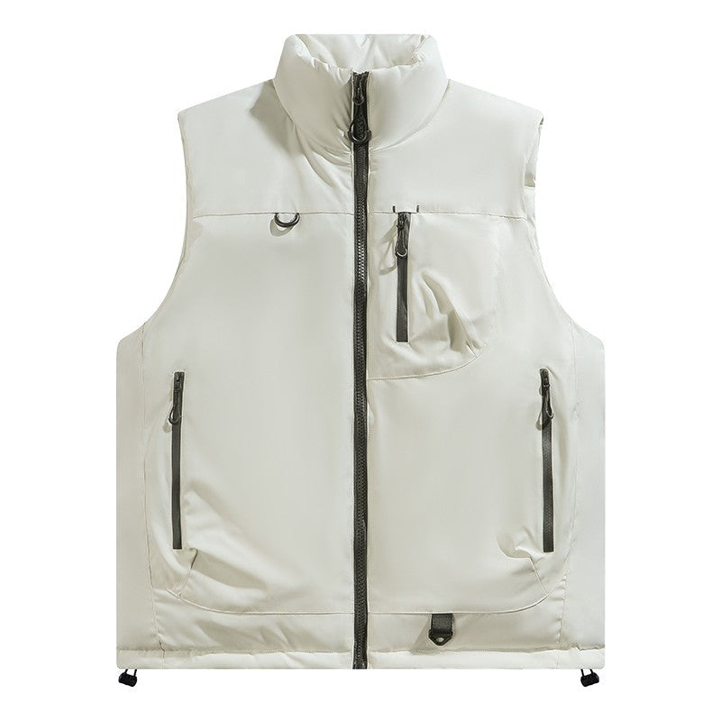 Couple Outdoor Fishing Casual Windproof Breathable Warm Vest Soft and Comfortable Winter Cold Proof Breathable Cotton Clothing