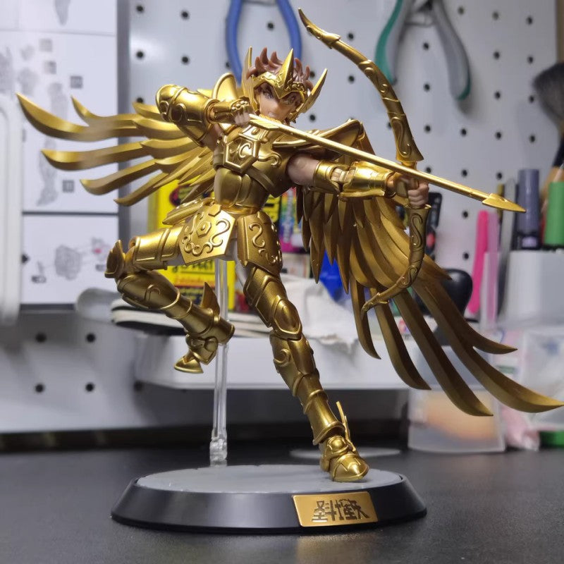 New Genuine BLOKEES Gold Saint Seiya Sagittarius Seiya Pegasus Aiolos Tenma Pegasus Action Figure Toy Assembly Figure Toy Gift