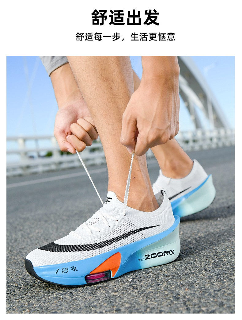 Sports Running Shoes Men Marathon Air Cushion Carbon Plate Breathable Lightweight Women Comfortable Athletic Walk Race Sneakers