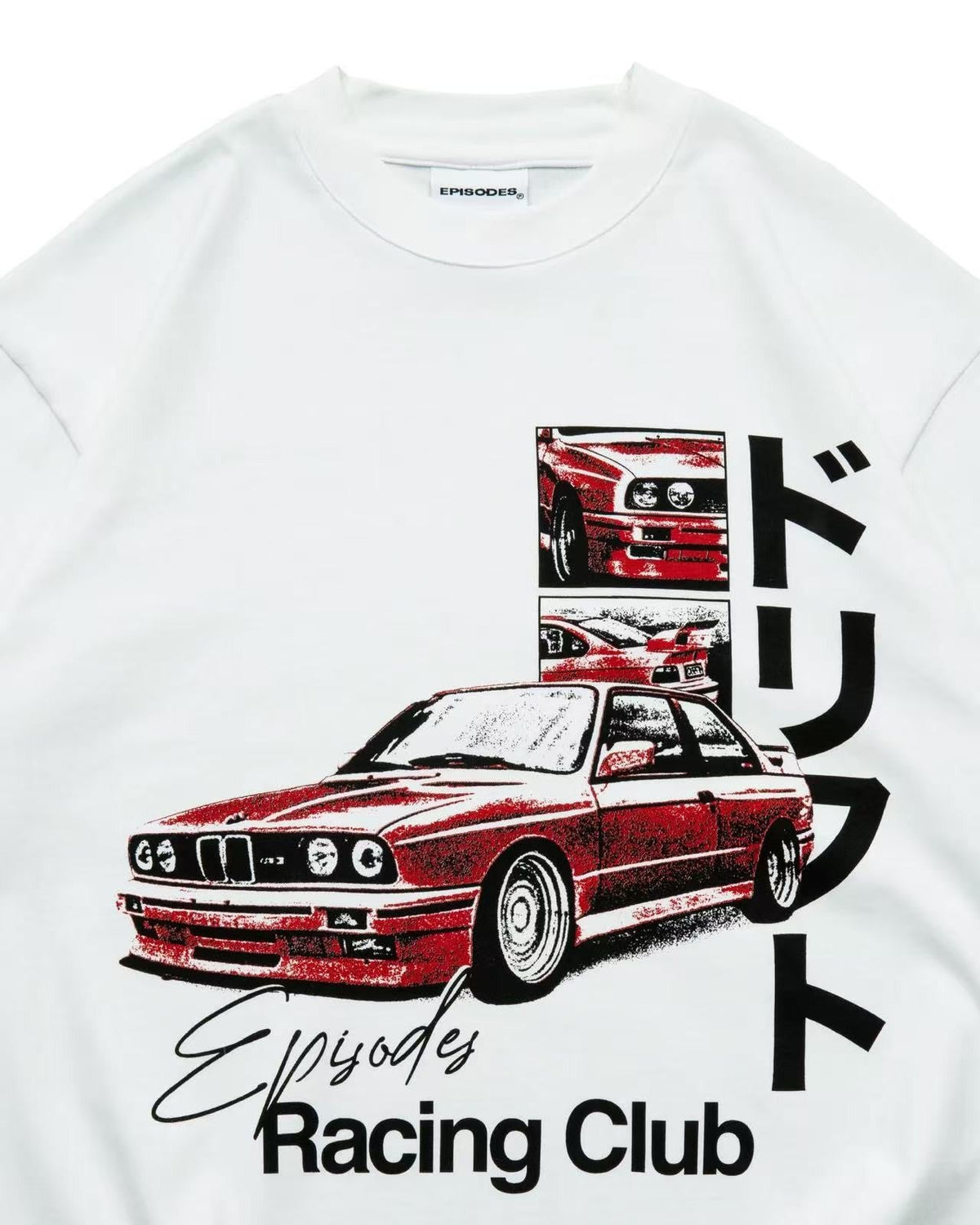 Trendy Y2K car pattern print simple casual men T-shirt retro European American Gothic high street punk Harajuku short sleeve