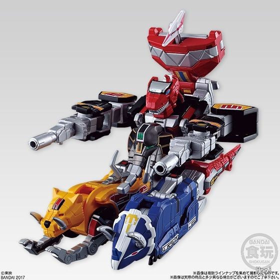 BANDAI Original SUPER MINIPLA Power Rangers Series Wrist Dragon King\Big Beast God Anime Action Figure Model Toys Gifts Fo Boys