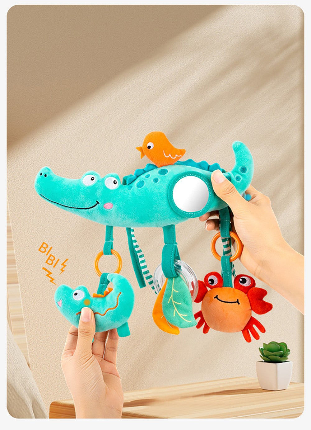 Baby Baby Stroller Arch Toys Car Seat Activity Hanging Toy Infant Soft Plush with Sound Wind Chimes Dolls for Babie Newborn Gift