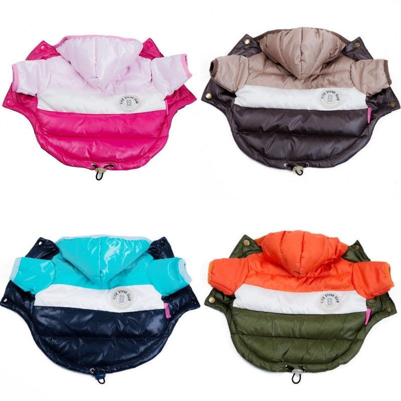 Winter Padded Dog Down Jacket Warm Soft Dog Clothes Fashion Puppy Jacket Cute Solid Cat Coat Pet Outfits French Bulldog Clothes