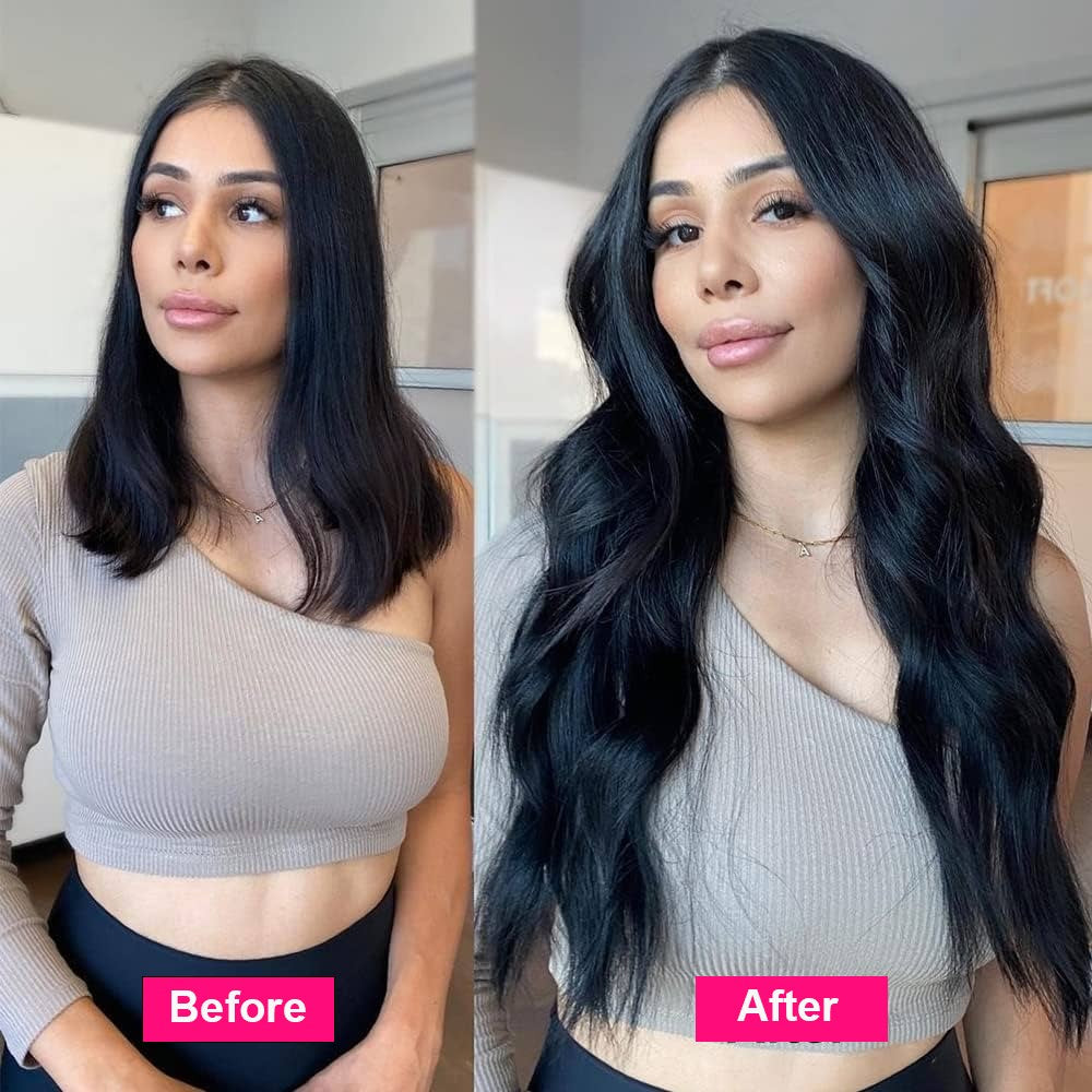 Clip In Hair Extensions Real Human Hair color #4 Chocolate Brown Clip In Hair Extensions 8pcs Hair Natural Black Color 26 Inches