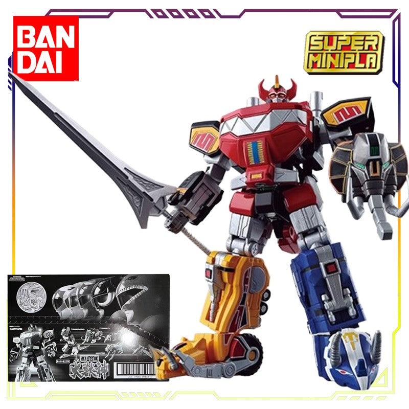 BANDAI Original SUPER MINIPLA Power Rangers Series Wrist Dragon King\Big Beast God Anime Action Figure Model Toys Gifts Fo Boys