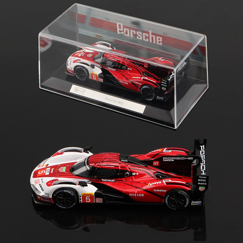 Bburago 1:43 Race Car Model With Dust Cover Series Alloy Miniature Diecast Racing Static Toy 499P 296 GT3 963 911 GT3 SC63 Fxxk