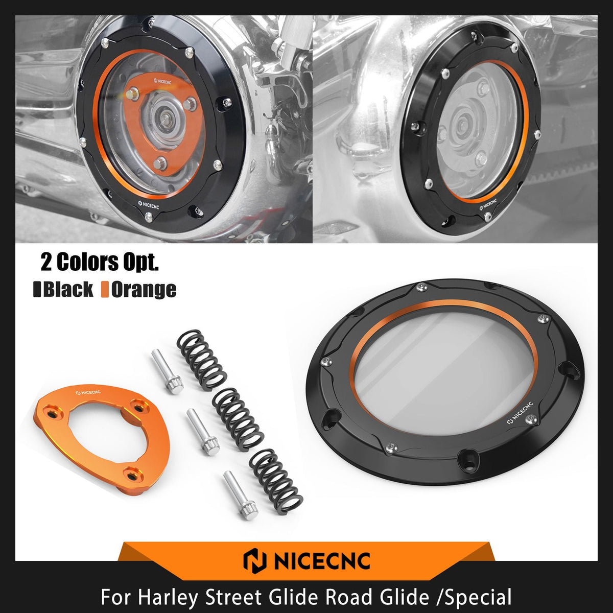 For Harley 2017-2024 Street Glide FLHX /Special Road Glide FLTRX/Special Road King FLHR M8 Derby Clutch Cover Clutch Power Plate