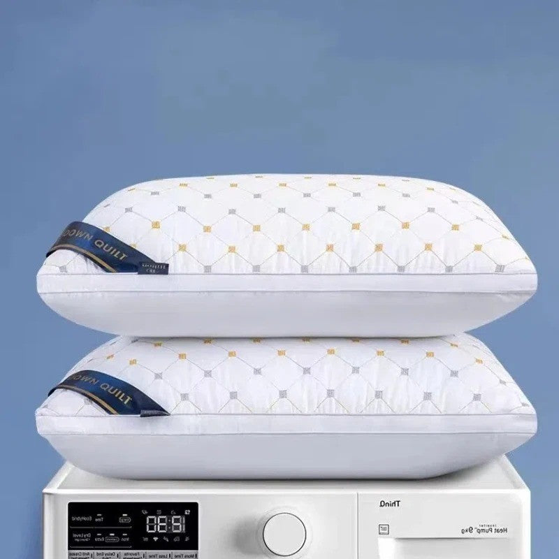 Polyester Pillow Insert for Adults - Hotel & Home Use, Soft White Rectangular Bedding Core, Durable Pillow for Dorm & Household