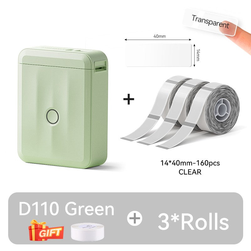 NIIMBOT D110 Upgraded Version Thermal Label Printer Mini Portable Smart Label Maker With Tape for Office Home Kitchen School