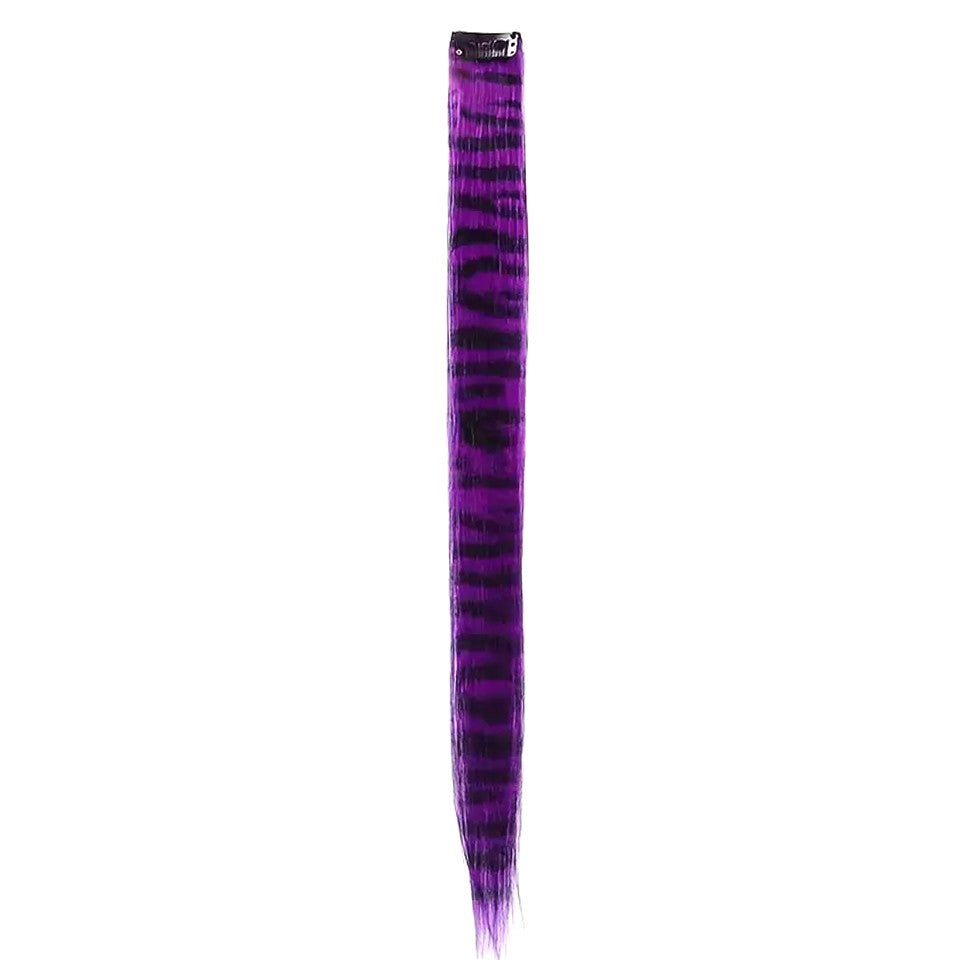 LUPU Synthetic Feather Hair Extension Colorful Fake Hair Clip In One Piece Hairpiece For Women Cosplay Party Y2K Style