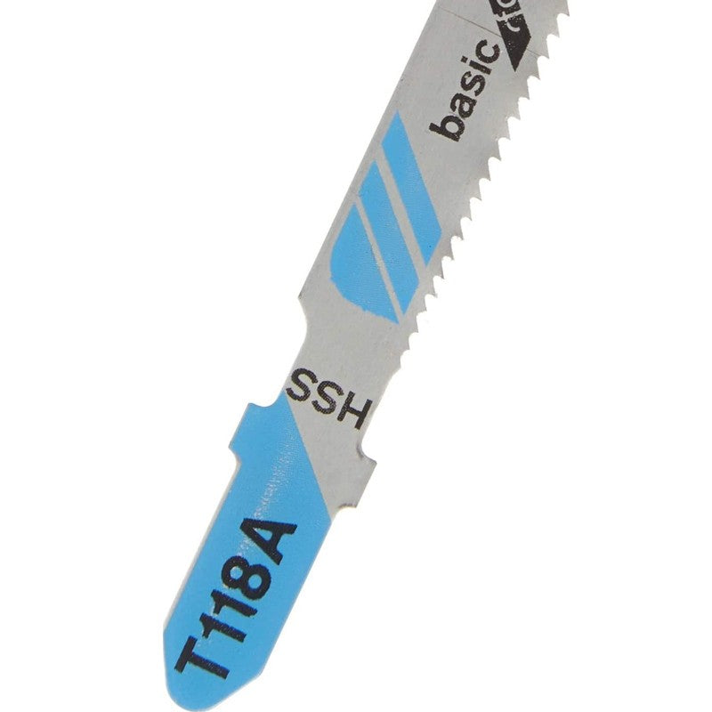 BOSCH 2608631013 T118A Basic for Metal HSS Curved Saw Blade 5-Pack 92mm Metal Straight Cut Milled Curved Saw Tool Accessories