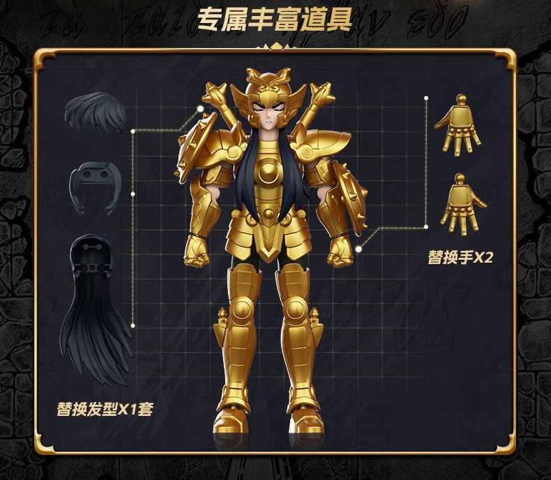 Blokees Gold Saint Action Figure Galaxy Version 02 Libra Dohko Sagittarius Saint Seiya Assembling Toys Children Birthday Gift