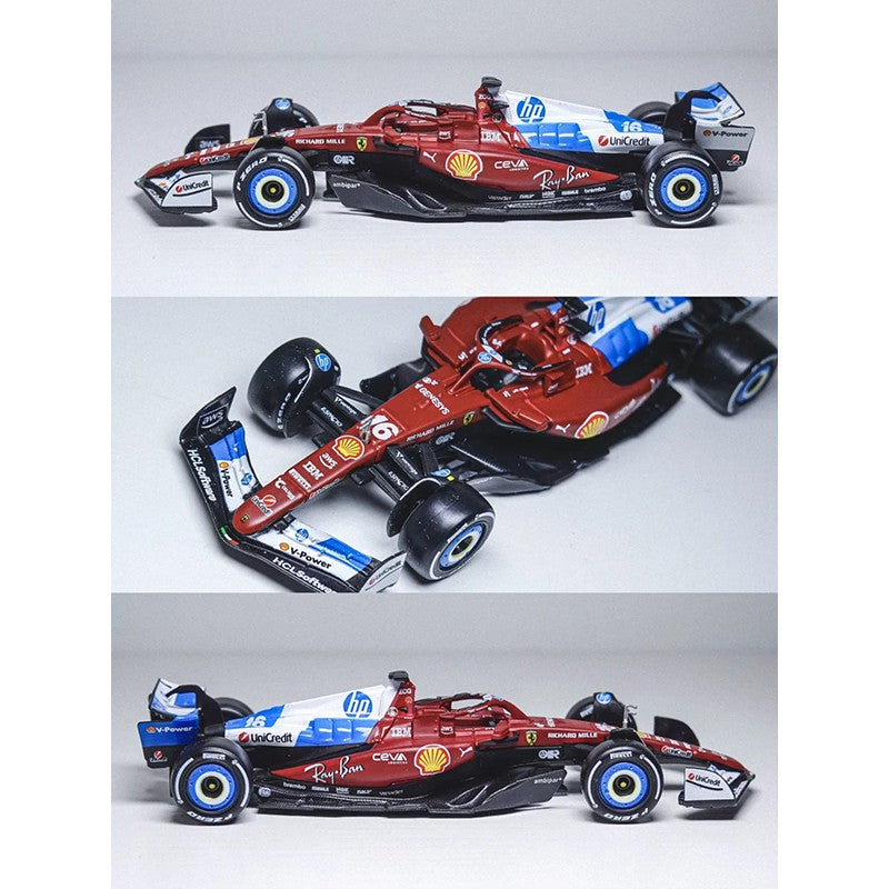 New In Stock Bburago 1:43 Ferrari Sf25 Miami Gp Alloy Miniature Diecast Model 2025 F1 Car #16 Charles Leclerc Toys Car Kids Gift