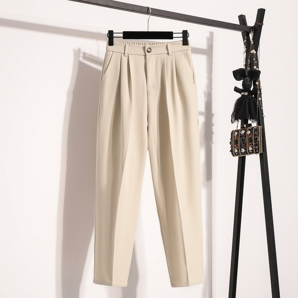 Plus Size Pants Woman 2025 Autumn Winter New Arrival High Waist Suit Pants High Quality Korean Style Straight Trousers