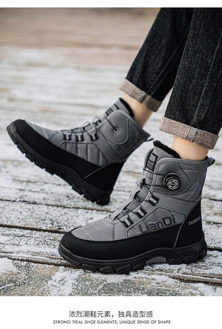 Men Top Quality Casual Snow Boots Waterproof Warm Winter Shoes Men Hiking Boots Outdoor Mountain Climbing Sneaker Man Trekking