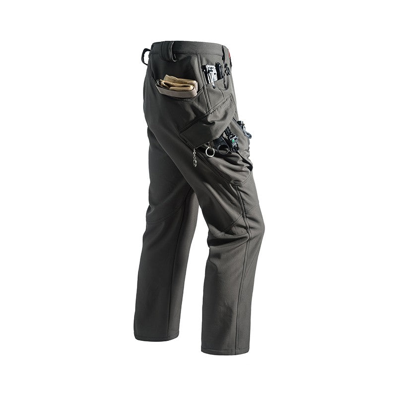 Men's Winter Autumn Fleece Softshell Pants Tactical Military Combat Cargo Trousers Hiking Camping Climbing Casual Sportwears
