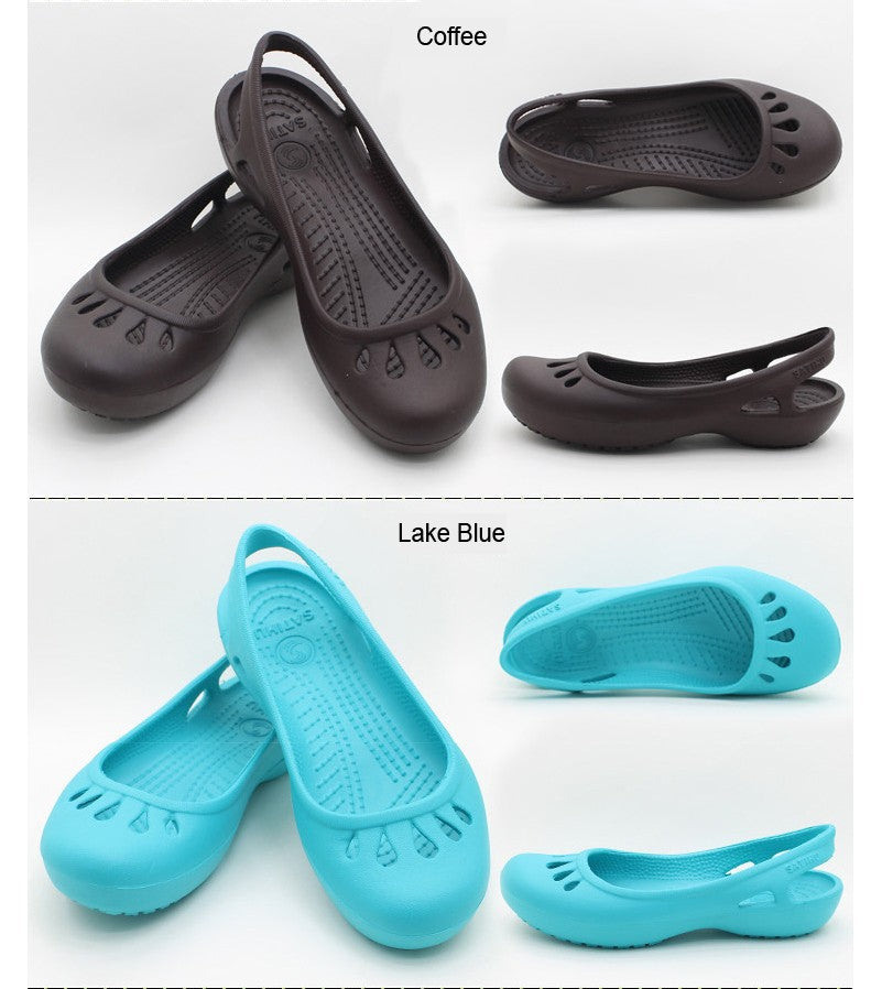 Certified Satihu Summer New Lightweight Anti Slip Hole Shoes Clog For Women's Flat Bottom Sandals Nurse Outdoor Beach Jelly