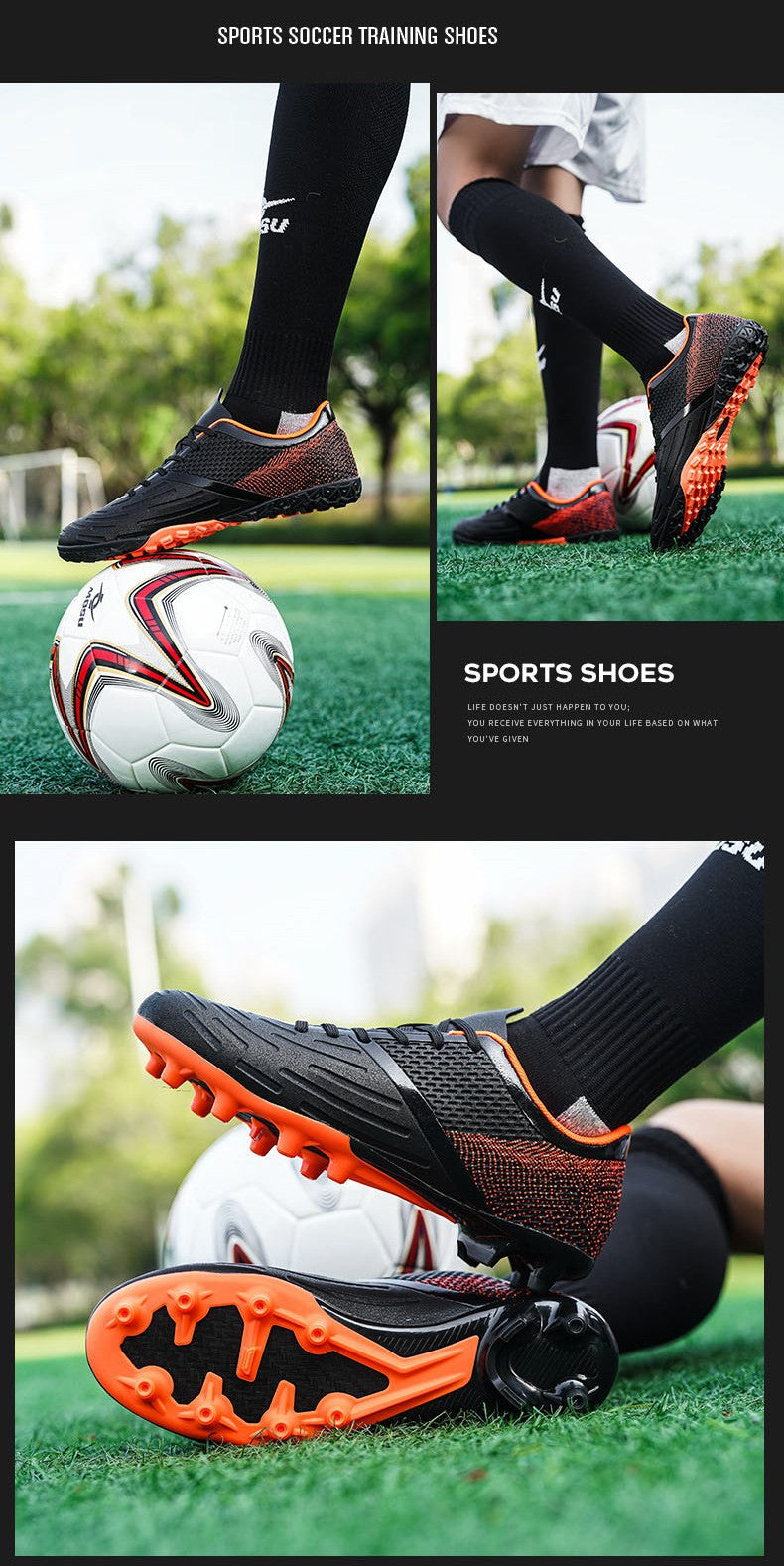 Training Men Soccer Shoes Society Cleats Professional Football Shoes Indoor Non-Slip Football Field Boots Low Cut Sneaker Unisex