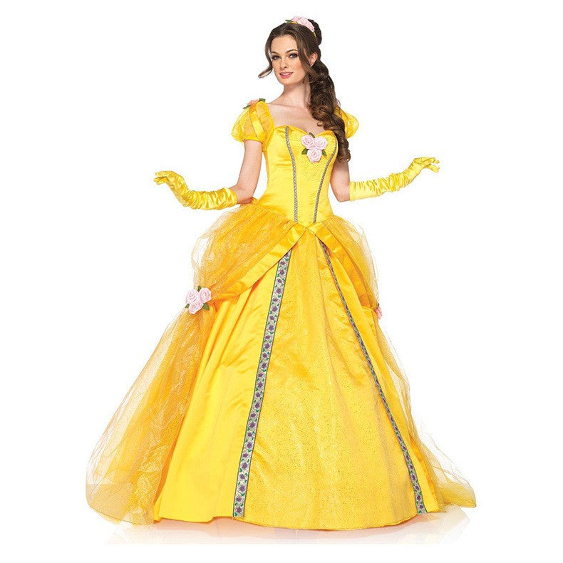 Halloween Costume Belle Princess Dress Adult Beauty and Beast Anime Belle Dress Cosplay Performance Women Birthday Gifts