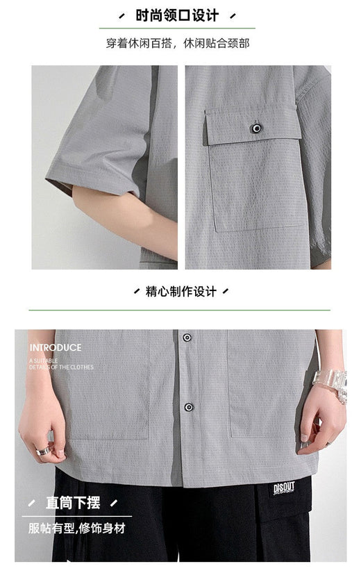Men Shirt Short Sleeve Summer Sportswear Oversize 6XL 7XL 8XL 10XL Plus Size Formal Casual Streetwear Loose Pocket High Quality