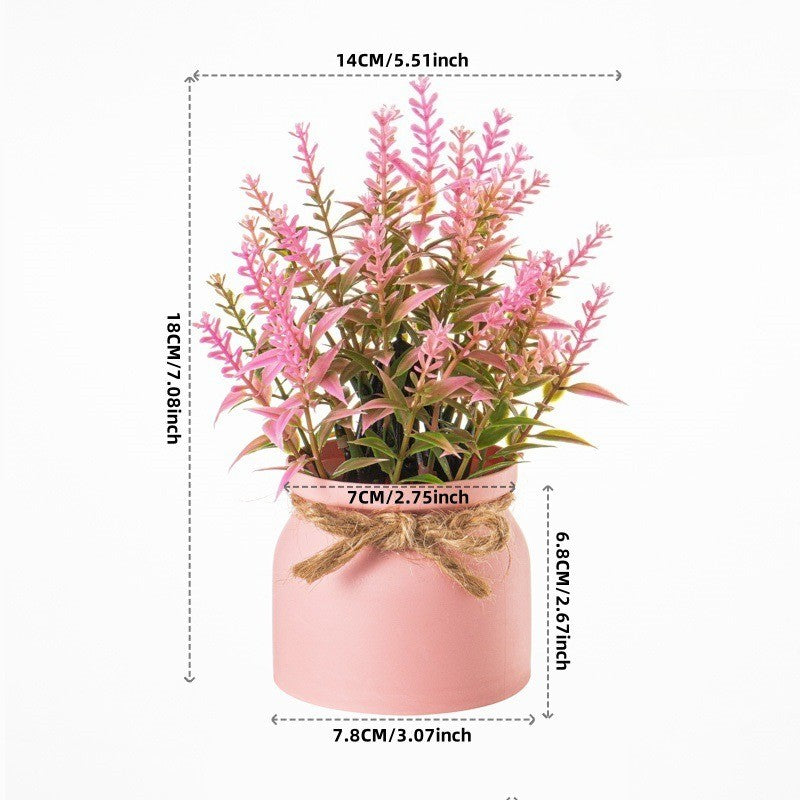 Artificial Pot Flowers Small Fake Plants with Pot Mini Potted Plants for Home Room Office Party TableTop Decoration Fake Potted