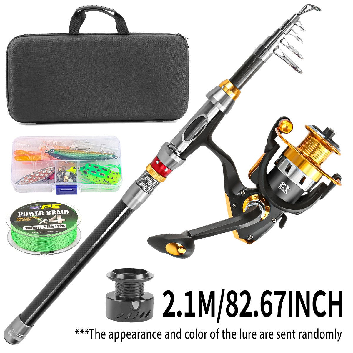 Carbon Luya Rod Retractable Portable Travel Fishing Tackle Set Throwing Rod Far Throwing Sea Fishing Rod