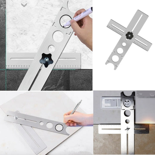 New Adjustable Tile Locator To Wall Marking Position Ruler Ceramic Hole Cutter Tile Drill Marble Opener Construction Tool