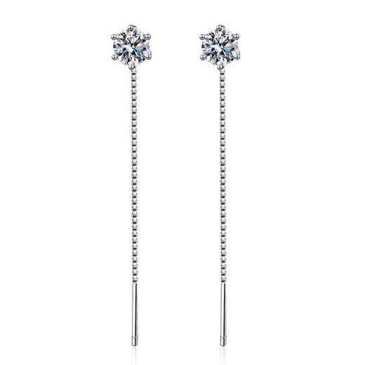 Ten Carats Moissanite Drop Earrings for Women, Elegant Hexagon Cut Dangle Jewelry, Luxury Gift for Anniversary and Parties