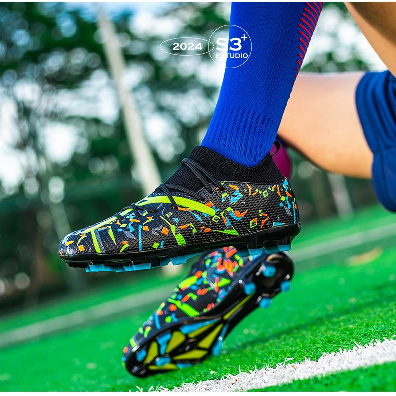 Mens Football Field Boots Ultralight Turf Indoor Society Training Soccer Shoes Cleats for Kids Sneakers TF/FG Football Shoes