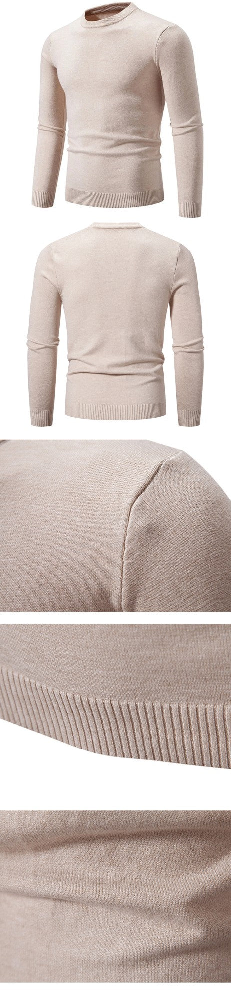 Animal Game Men's Woolen Knit Sweater Crew Neck Casual Pullover Knitwear Autumn Classic Soft Cold Blouse Winter Warm Streetwear