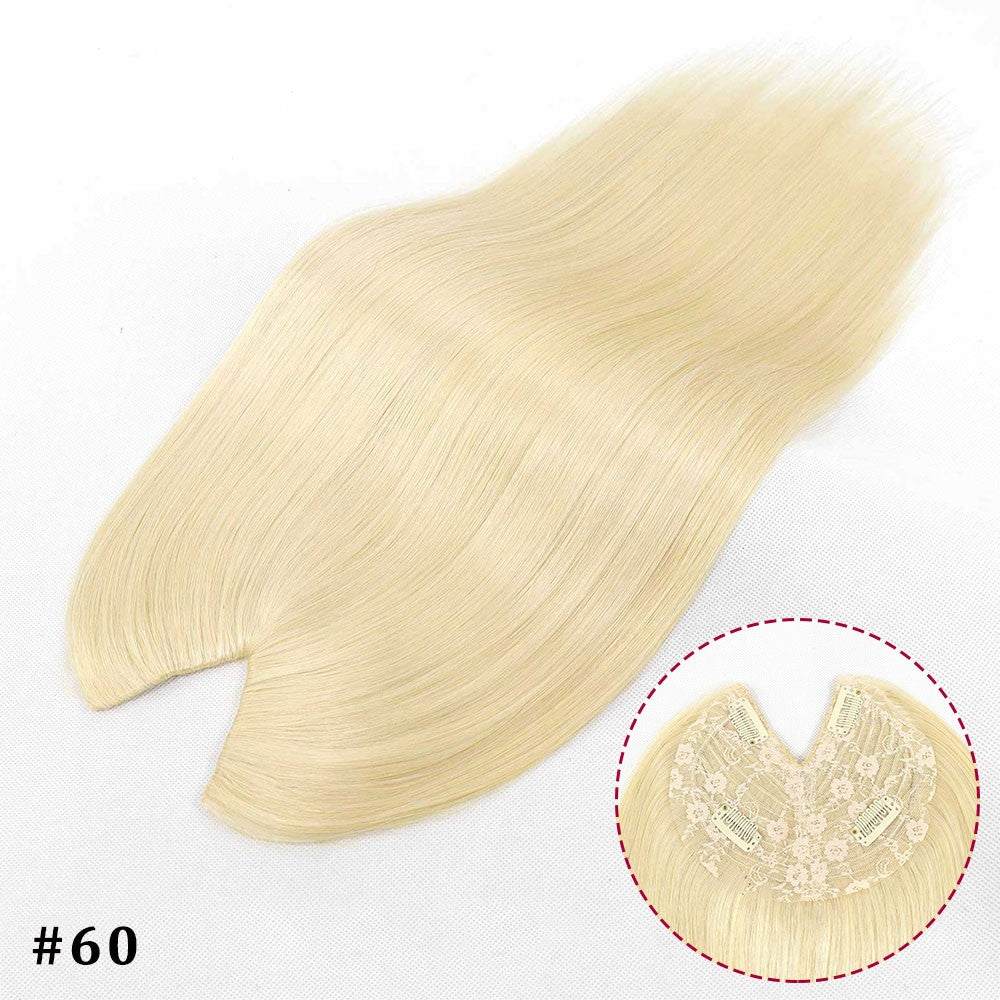 V Shape Clip In Human Hair Extensions Invisible Brown Blonde Highlight Toppers For Women Straight Brazilian Remy Hair 16Inch