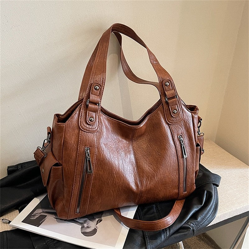 Soft Interior Compartment Shoulder Bags High Quality Contrasting Colors Crossbody Bags for Women Fashion Pu Leather Handbags