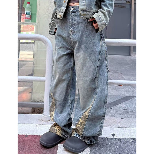 2025 Vintage Women Burgundy Jeans High Waist Y2K Designed American Style Streetwear Denim Pants Casual Female 90S Trousers
