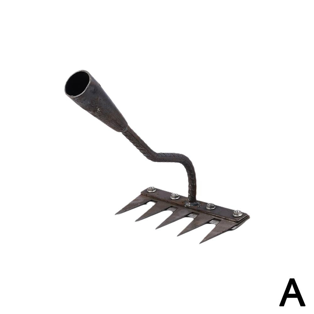 1PCS Teeth Carbon Steel Garden Hand Rake for Farm Garden Weeding Tools Scarifier Agricultural Nail Harrow Metal Harrow