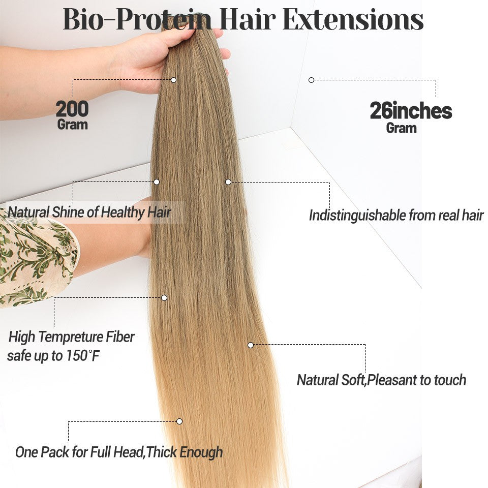 Russia Straight Hair Weave Bundles 65cm 200G Fiber Synthetic Hair Extensions Bio Protein Heat Resistant Ponytail Cosplay Hair