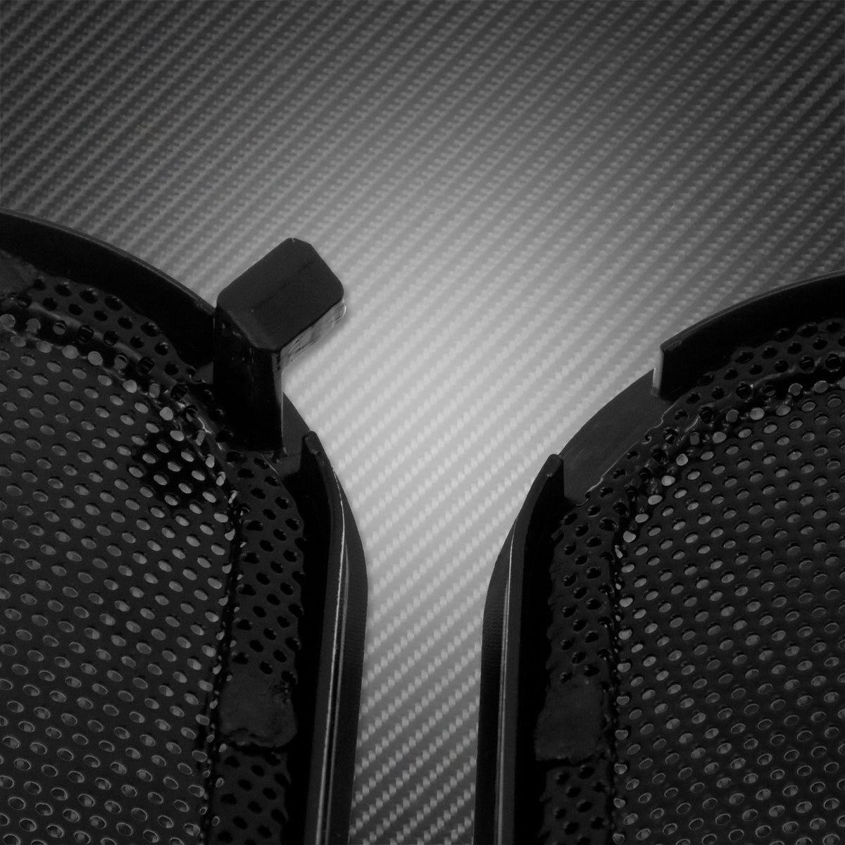 Motorcycle Black Tri-Line Speaker Grills Horn Cover Trim Mesh For Harley Touring CVO Road Glide FLTRX Special FLTRXS 2015-2023