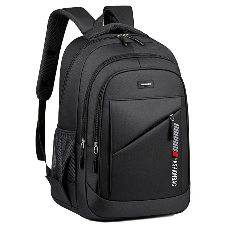Men's large-capacity backpack, fashionable laptop bag, suitable for travel and business, equipped with secure zipper closure and