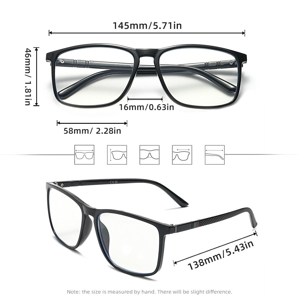 Reading Glasses Men Women Business Office Men Reading Eyeglasses Antifatigue Computer Eyewear +1.0 +1.5 +2.0 +2.5 +3.0 +3.5