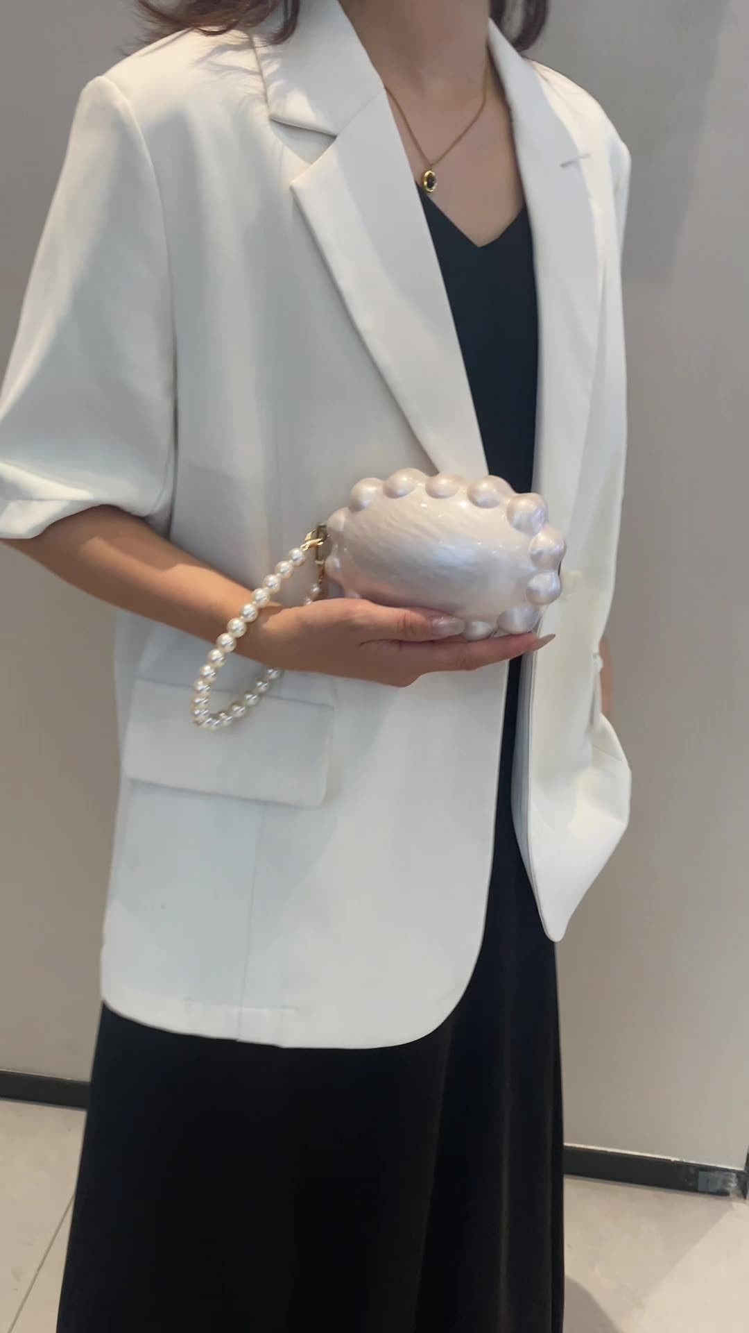 Daisy Shape Fashion Acrylic Shell Clutch Evening Bags Wedding Party Women Bead Luxury Brand