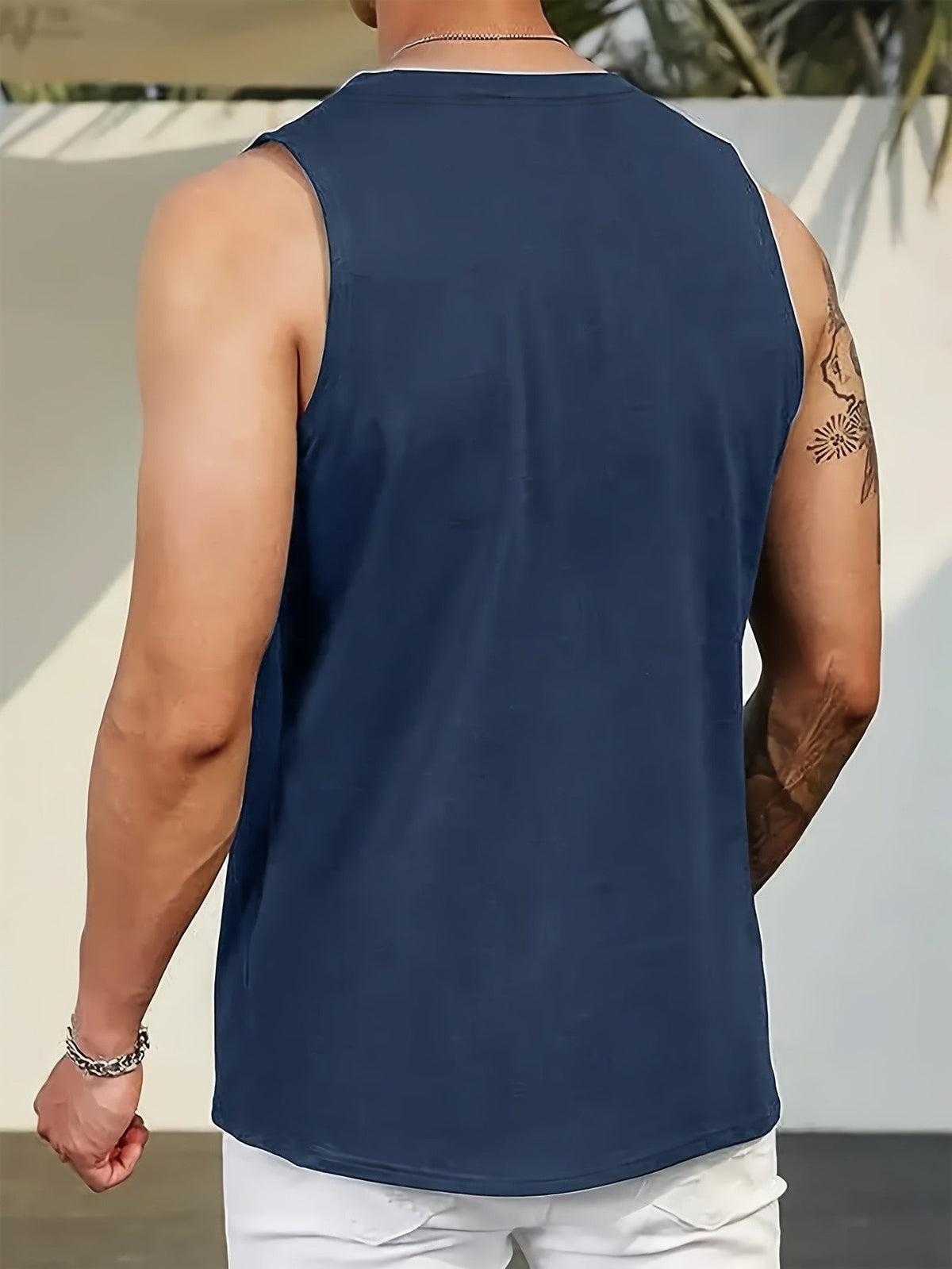 Men's summer fashion casual sports loose Boston est 1997 Print comfortable breathable round neck sleeveless vest