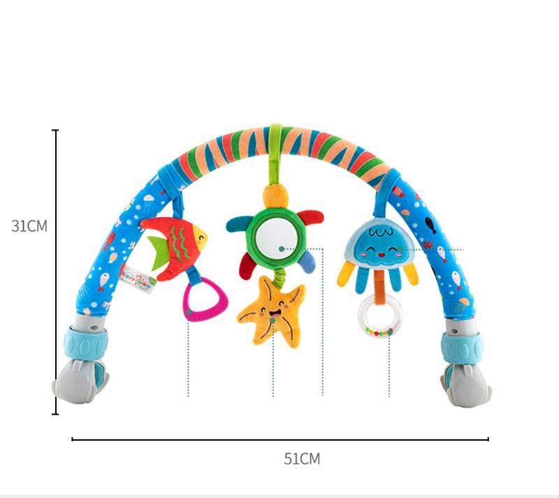Baby Toy Toddler Cribs Cradles Hanging Bell Baby Stuff Newborn Stroller Stroller Play Arch Bed Toys for Babies 0 12 Months