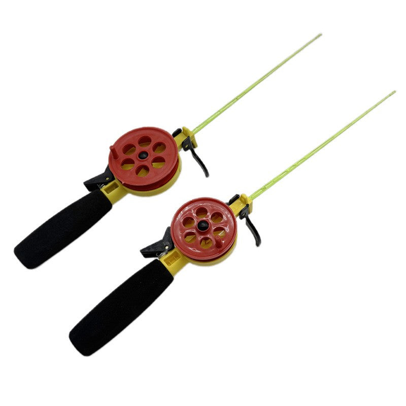 Ackibbik 1pc Ice Fishing Rod with Reel Combo Mini Fishing Pole Trout Walleye Perch Fishing Rod Winter Ice Fishing Accessories