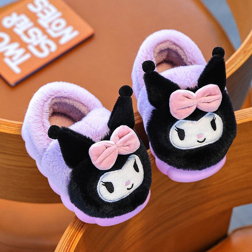 Lovely Cottonslippers Popular Design Cartoon Cottom Shoes Children's Fashion Cute Fall Winter Warmth Plush Slippers Girls Shoes