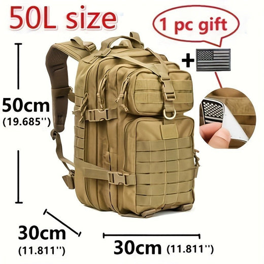 50L/30L Elite Tactical Backpack | 3X Stronger Work & Military Backpack | Resistant and Heavy Duty | 3 Day MOLLE Bug Out Bag