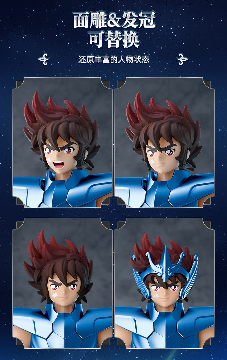 Blokees Saint Seiya Cygnus Hyoga Pegasus Seiya Knights of Zodiac Aquarius Camus Aries Mu Action Figures Anime Model Statue Toys
