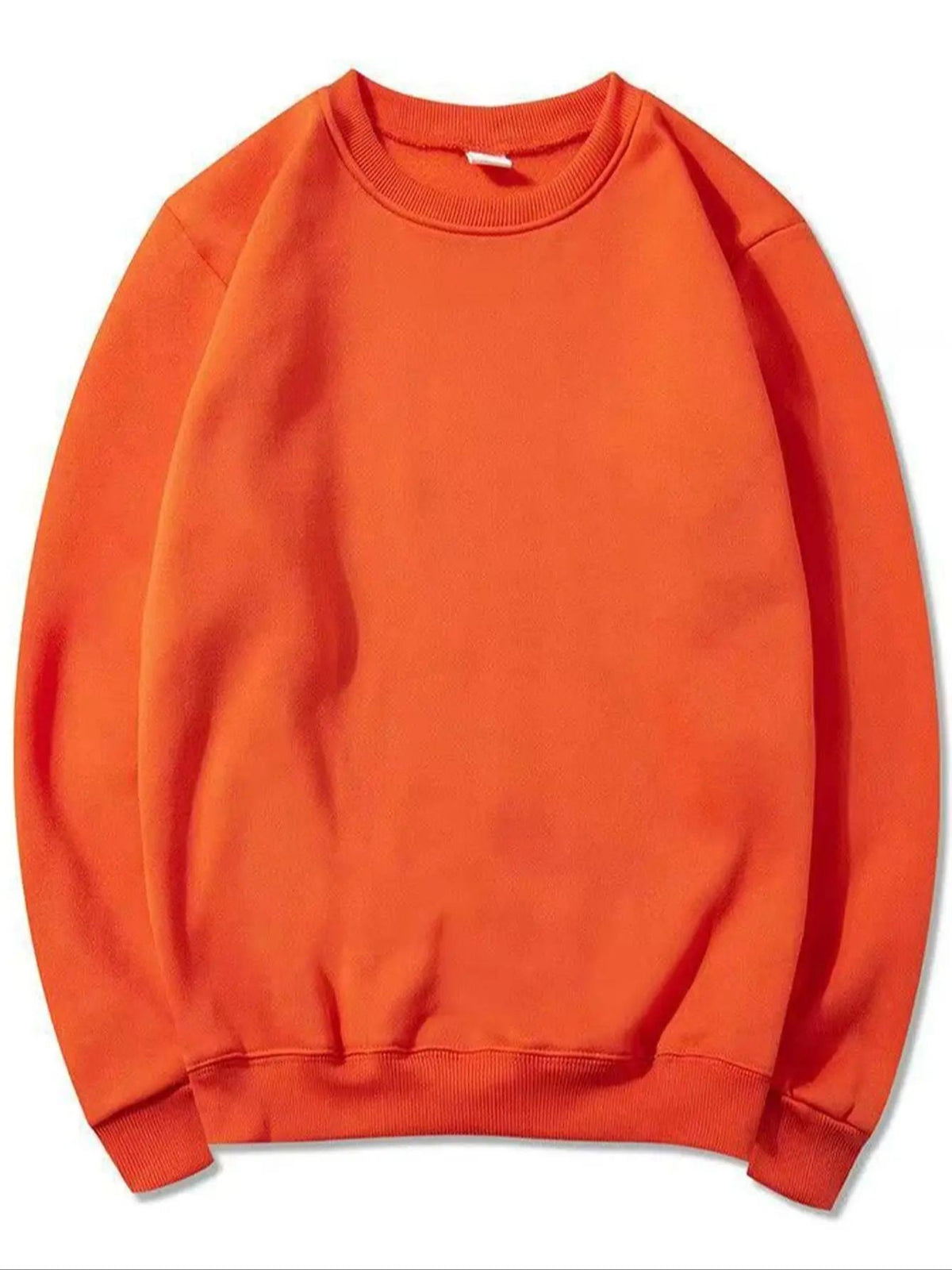 Men's Casual Loose Fleece Long Sleeve round Neck Sweatshirt Warm Sportswear for Autumn Winter Comfortable Cozy T-Shirt