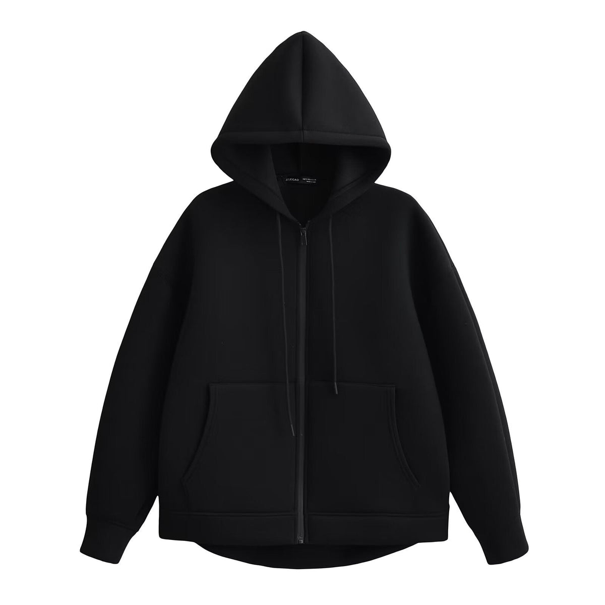 HH Autumn Winter Women's Zipper Hoodie Coat High Street Double Pockets Oversize Jakcet Loose Sweatshirts Outerwear Top